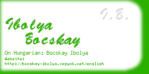 ibolya bocskay business card